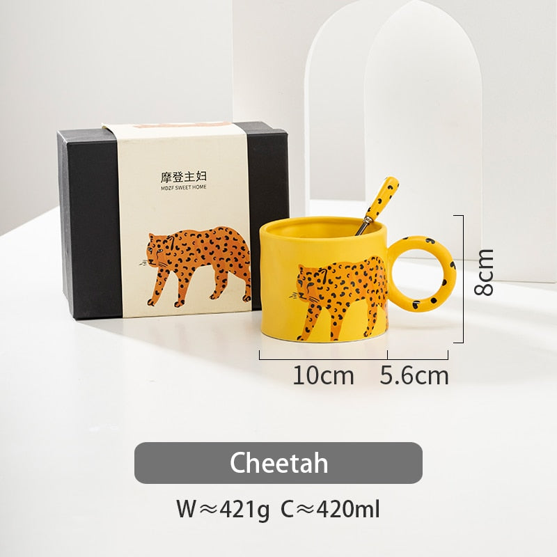 Caneca Animals em Cerâmica